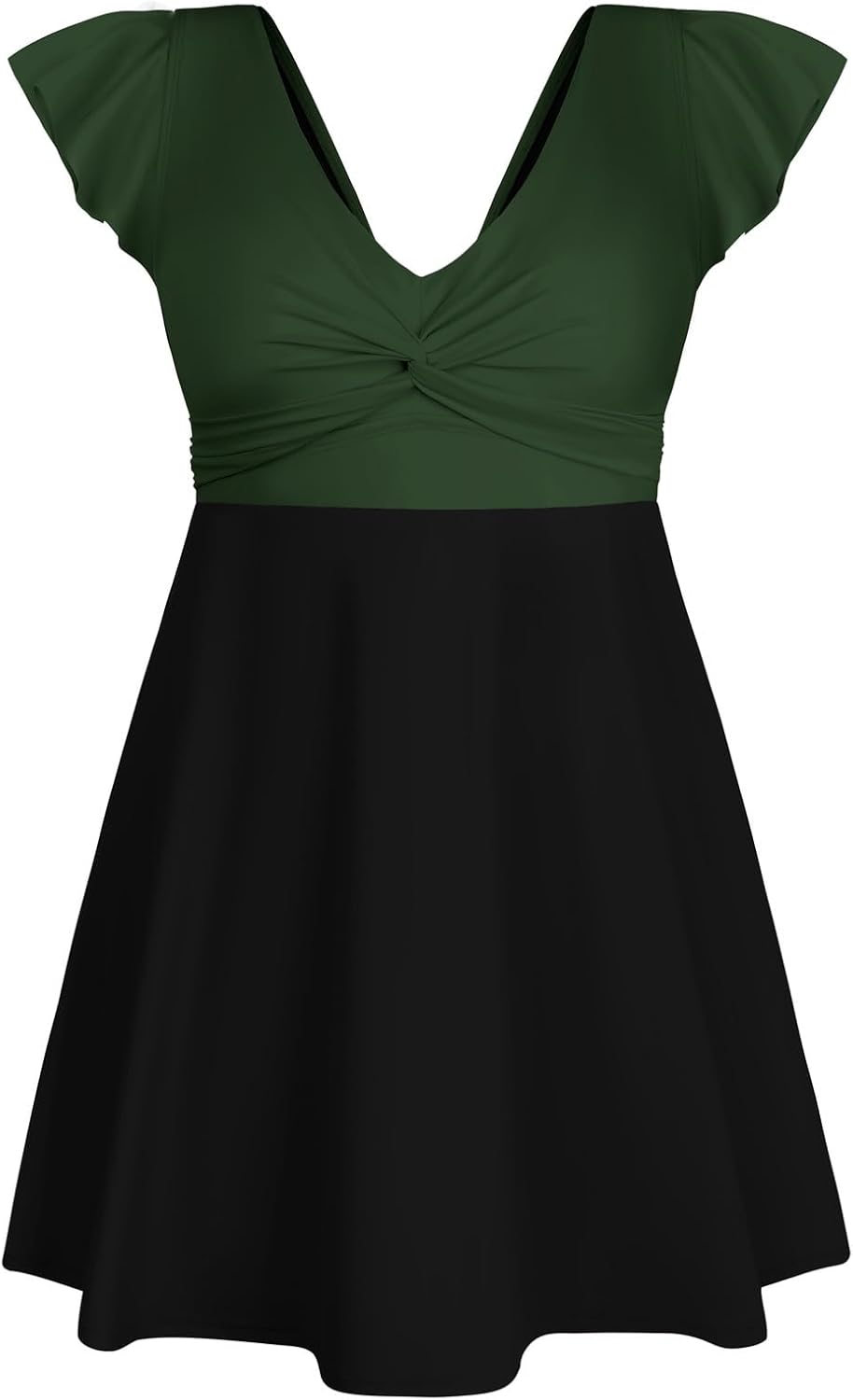 Hanna Nikole Womens Plus Size One Piece Swimsuits, Tummy Control Swimdress, Slimming Push Up Full Coverage Beachwear - Image 6