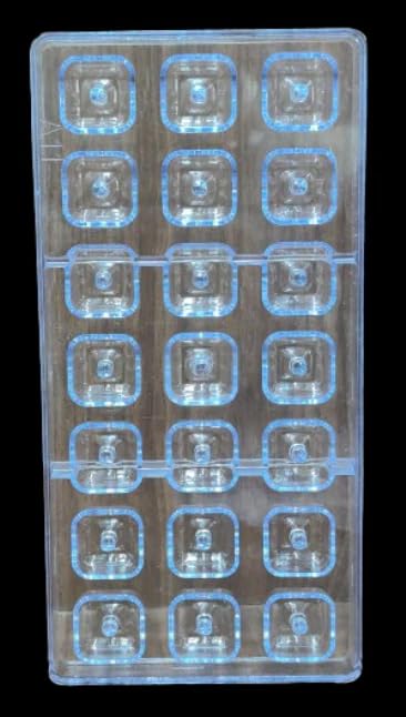 Homebakersmart Polycarbonate Chocolate Mould, 21 Cavity Square Design-picture-20