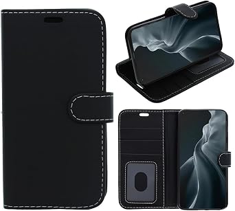 For Xiaomi 15T Case, Cover, Flip, Wallet, Folio, Leather Gel with Audio Cutout, Access to Ports, Card and Money Slots, Photo ID Section and Kickstand Black, Xiaomi 15T