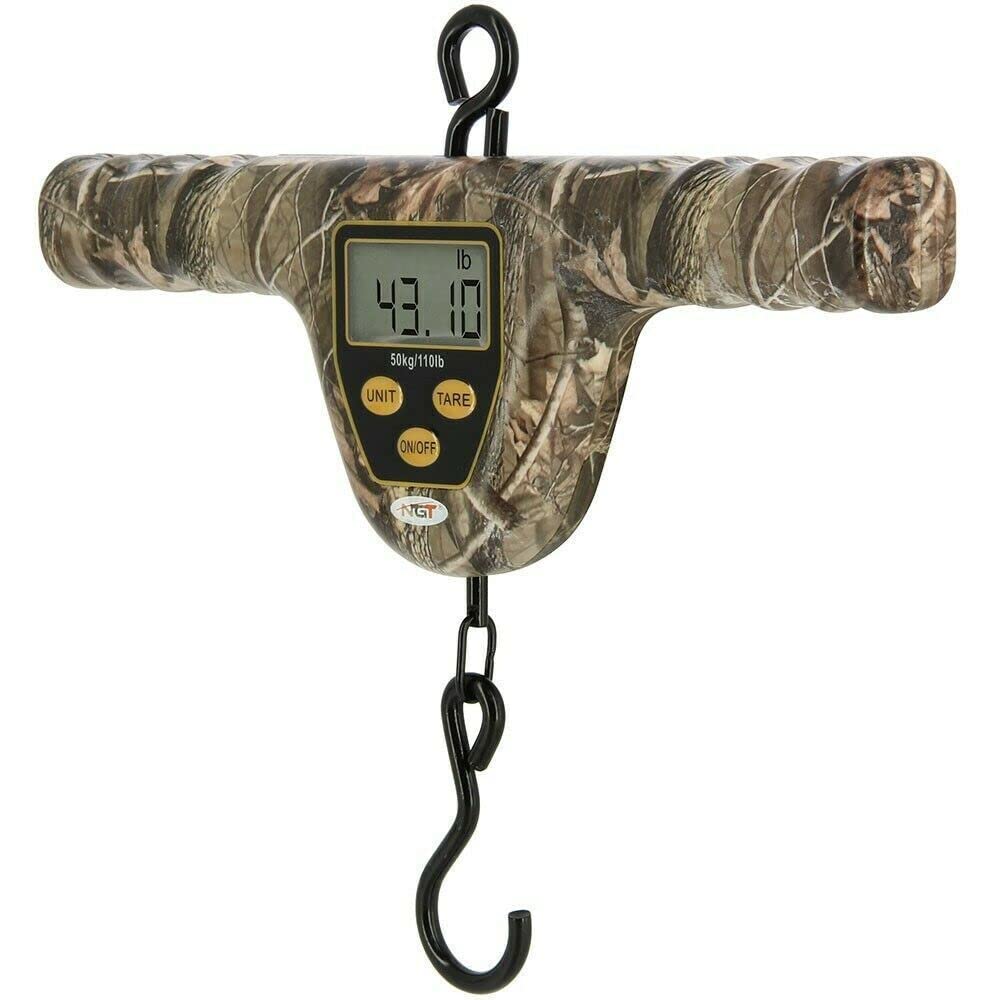 DNA Leisure Système de trépied pour pêche à la carpe avec balance numérique Camo Sling 50 kg