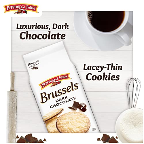 Image of Pepperidge Farm Brussels Dark Chocolate, 15 Lace Cookies, 5.25 oz. Bag
