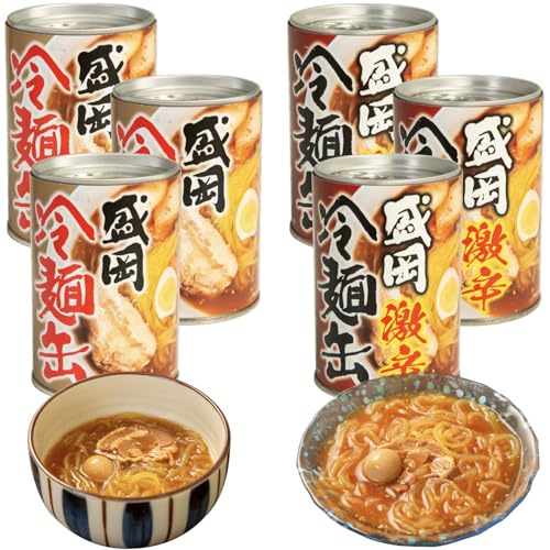 【TVで紹介!】ご当地グルメ 盛岡冷麺 ピリ辛 激辛タイプ コンニャク麺 冷麺風 缶詰 270g 6缶セット 食物繊維配合 健康 ダイエット 麺増量 防災 アウトドア キャンプ 非常食