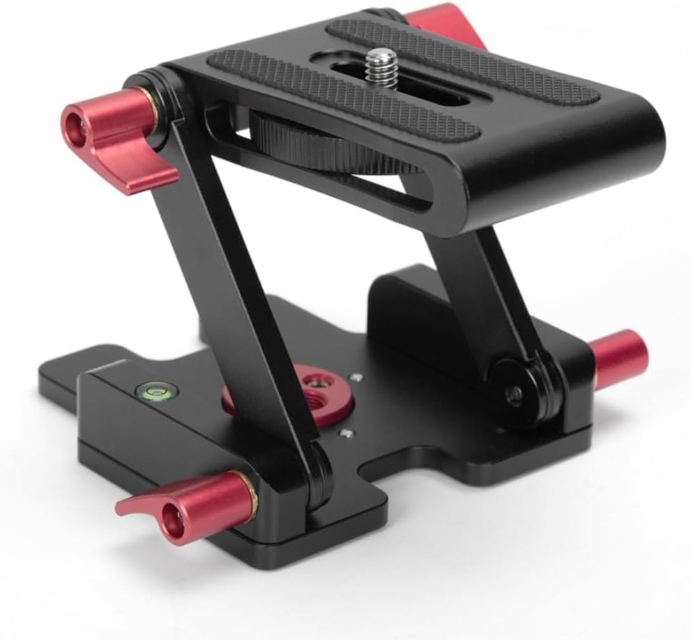 Desktop Mount Stand for FTX-1F IC-705, Foldable Tilt Support with Level Indicator, 1/4 and 3/8 inch Interface