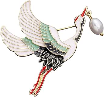 Broche Bijou Canard Volant – Acier Inoxydable – Marron