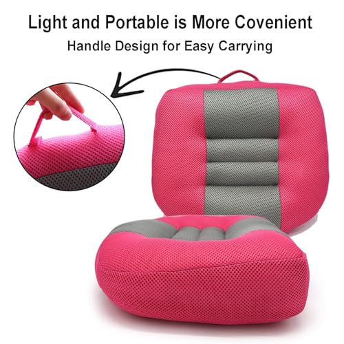 Coussin de siège auto portable rose pour augmenter la hauteur des conducteurs - 4