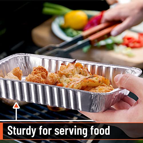 Unco- Aluminum Drip Pans, 7.5” X 5”, 22Pcs, Compatible With Weber Grills, Bbq Drip Pans, Grill Pans Aluminum, Disposable Aluminum Foil Grill Drip Pan, Grill Foil Drip Pan, Grill Drip Pan Liner #TOP7