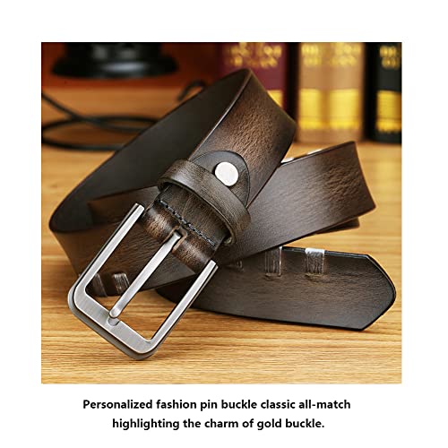 Sress Belts Business Men's Belt Leather Belt Handmade Cowhide Casual Pin Buckle Trousers Young and Middle Aged First Layer Cowhide Casual Belts3