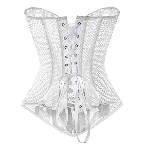 Corset Corpete Corselet Espartilho Modelador Noiva Sensual Tela Branco