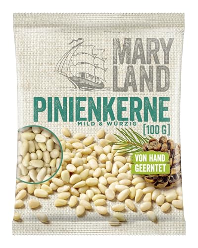 Maryland Pinienkerne 100g Packung Pinienkerne naturbelassen vegan frei von künstlichen Aromen ohne Zusatzstoffe Im kompakten Format genießen (1 x 100g)