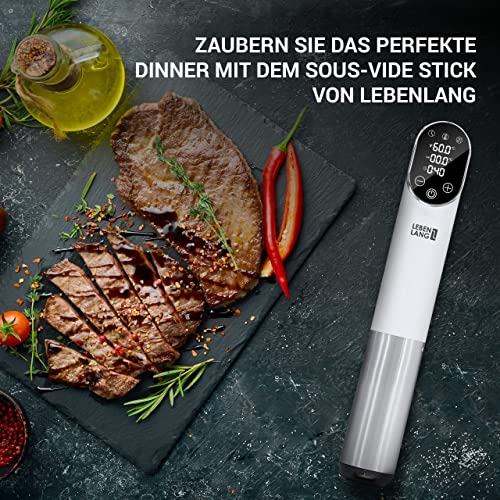 Sous-Vide-Stick Lebenlang 1200W mit App-Steuerung für präzises Garen