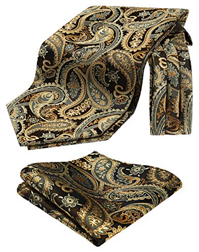 Remo Sartori – Foulard Ascot Doppia Pala In Seta Fantasia Damascata – 130x15 Cm, Fatto A Mano In Italia, Confezione Regalo
