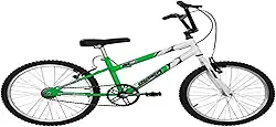 Bicicleta Ultra Bikes Bicolor Rebaixada Aro 20 Reforçada Freio V-Brake Infantil Juvenil Verde Kw/Branco