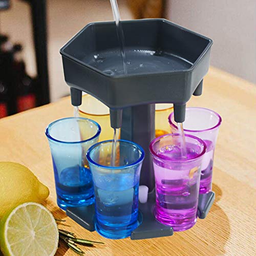 Oktoberfest 6 shot glass dispenser and holder und 6pcs Acryl-Weingläser und Wasserbecher mit 6 silicone stoppers six ways shot dispenser,bar shot dispenser,cocktail dispenser,dispenser with slogan Cover