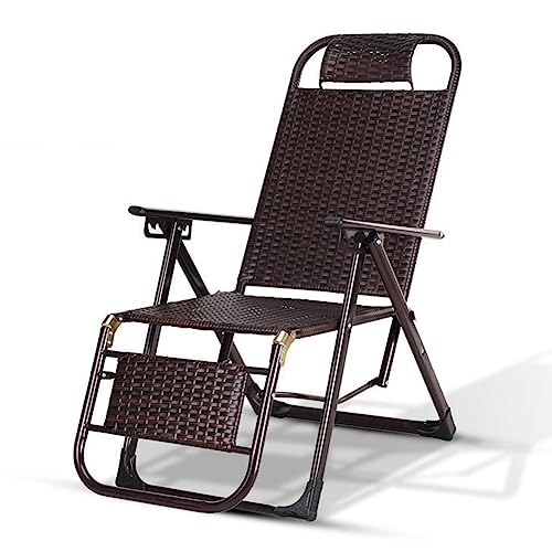 Chaise en osier Zero Gravity Pamio pliante en rotin pour le jardin
