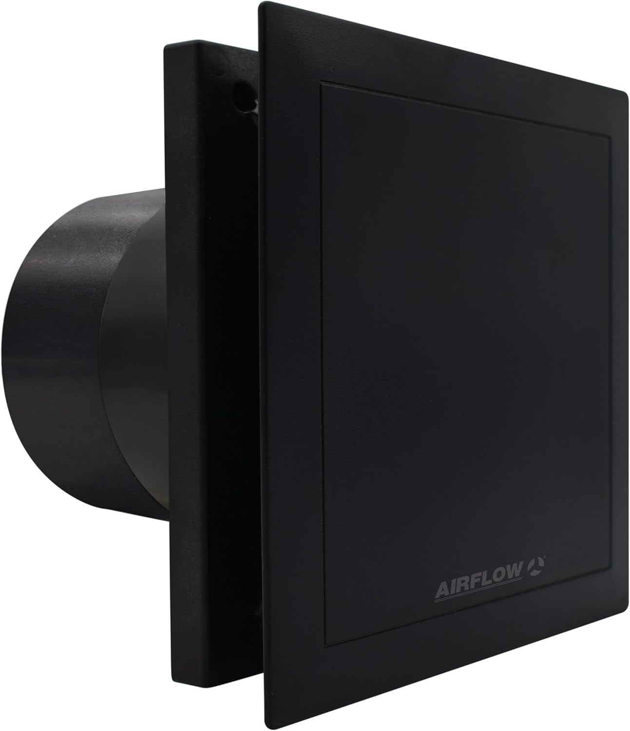 Airflow QT100 T Extractor de Baño Negro – Ingeniería Alemana, QuietMark, Silencioso 25 dB, Bajo Consumo, Encendido Automático, Temporizador Ajustable, 2 Velocidades (21/25 l/s), 3 Años de Garantía