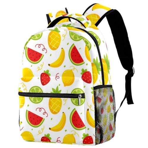 Sac à dos banane fraise multicolore pour garçons et filles ados