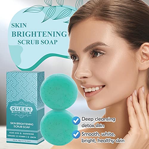 ORGANIC Kojic Acid+Glutathione Skin Brightening Scrub Soap Moisturizes
