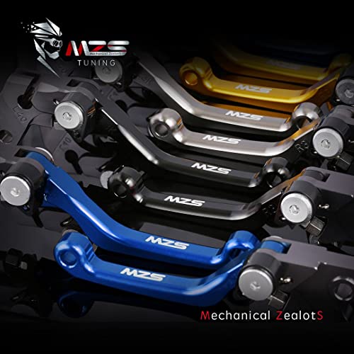 Image of MZS Dirt Bike Clutch Brake Levers, Pivot Adjustable CNC Blue Compatible with YZ125 YZ250 15-26 / YZ250F 2009-2026 / YZ426F YZ450F 09-23 / YZ125X 17-26 / YZ250X 16-23 / YZ450FX 19-23 / YZ250FX 20-26