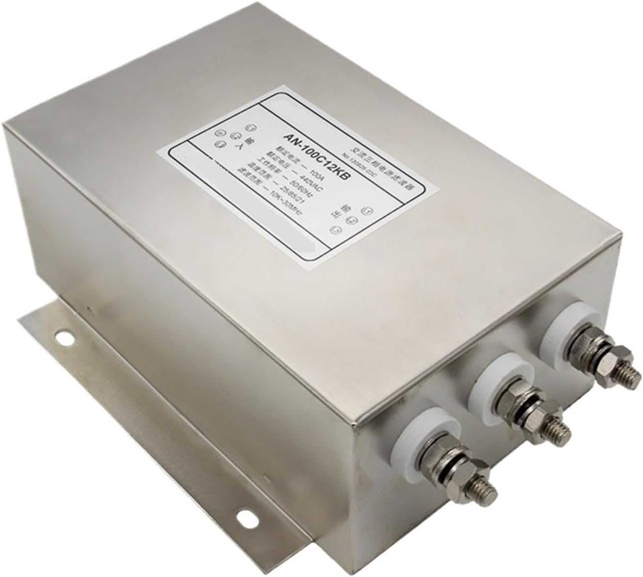 三相電力フィルタ 120A 380V/440V AN-120C12KB ボルト型フィルタインダクタ