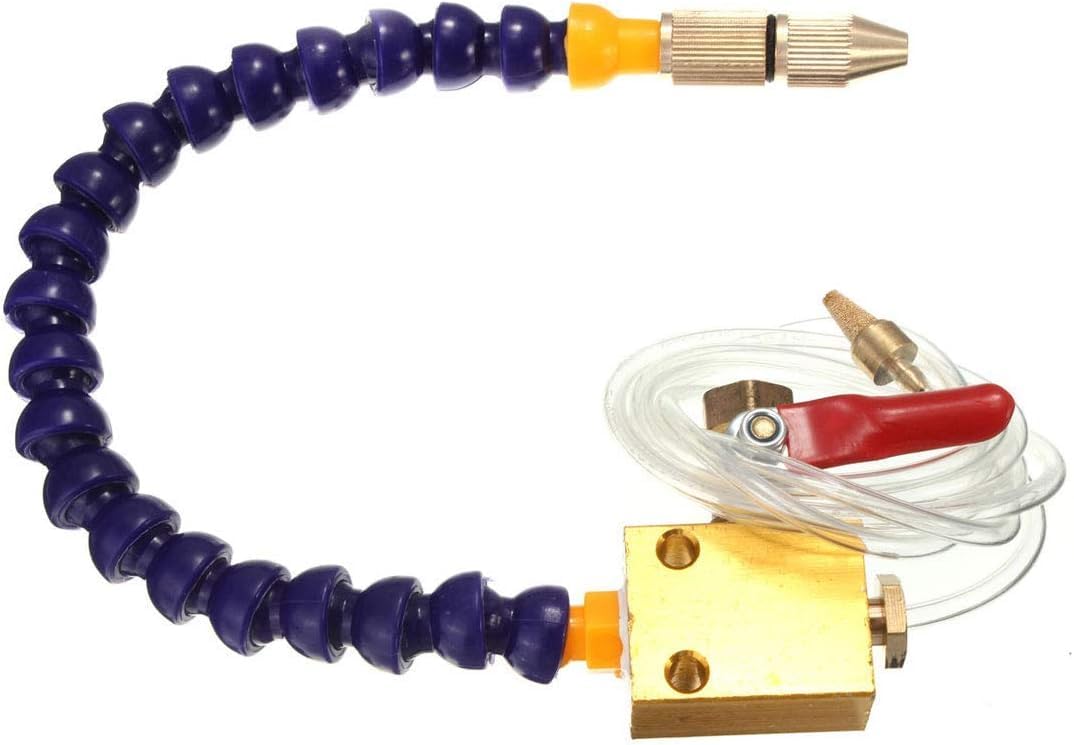 ChgImposs Mist Coolant Mist Lubrication System Unit, Metal Cutting Engraving Cooling Sprayer Machine with Air Pipe for CNC Lathe Milling Drill Machine