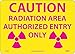 NMC National Marker Corp. R12AB Caution Radiation Area Authorized Entry Sign, 10 Inch X 14 Inch, 0.040 Alum