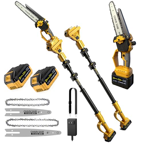 2 in 1 Cordless 6&8 inch Pole Saw & Mini