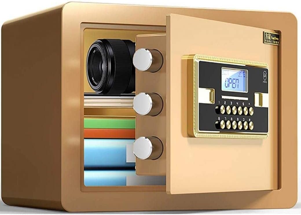 Cabinet Safes Safe Box for Home Small Electronic Digital Cash Box Security Safe Steel Security Deposit Boxes with 2 Keys for Home Office Hotel 35x25x25cm (Color : A) (D)