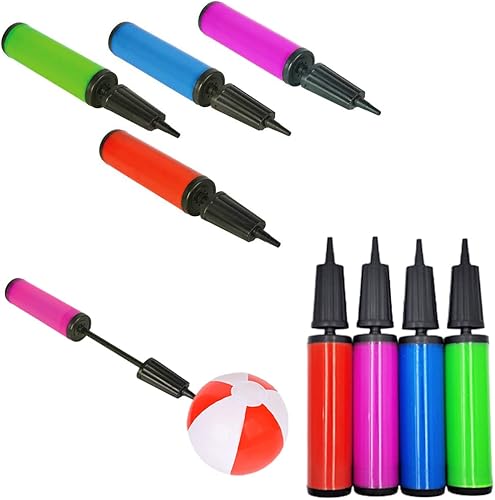 Miniatura 4 de Bomba rápida de globo resistente de mano, bomba de aire infladora para globos, doble acción de 2 vías (paquete de 2)