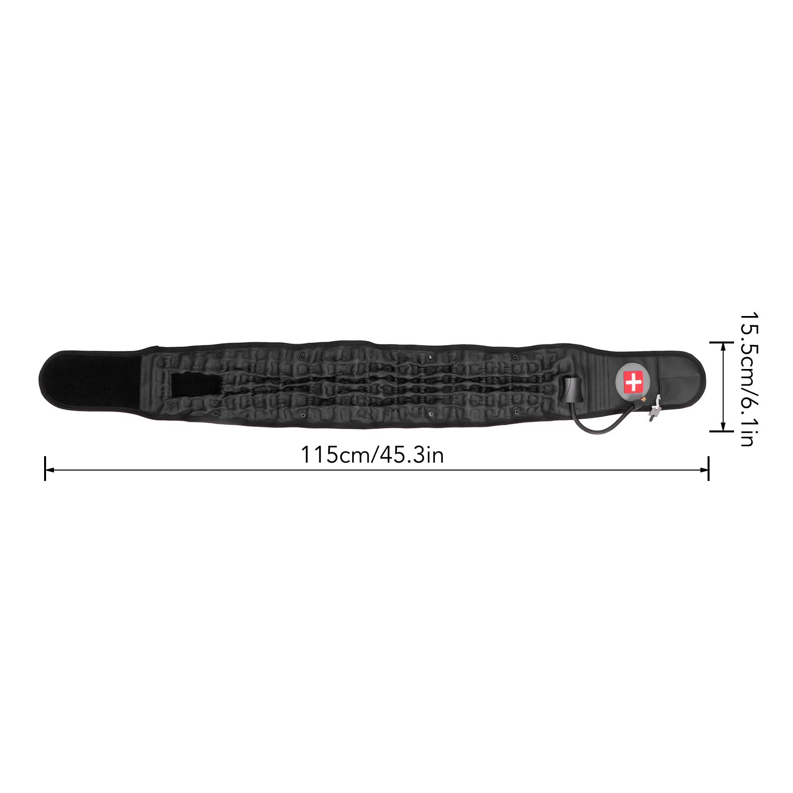 Soporte de espalda inflable para alivio del dolor de espalda baja, cinturón de apoyo lumbar con bomba de mano, alivio del dolor de espalda, soporte lumbar, dispositivo de tracción de espalda con