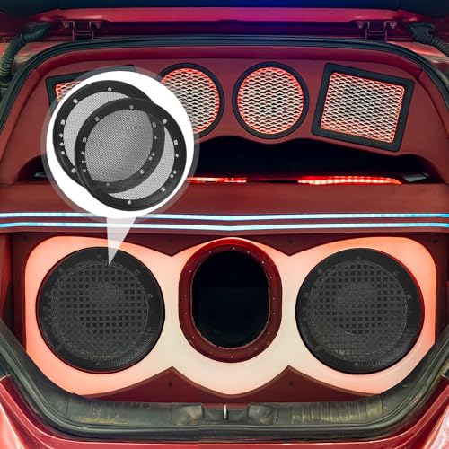Rejilla para altavoces coche de metal resistente para proteger subwoofer contra golpes 2 uds 5