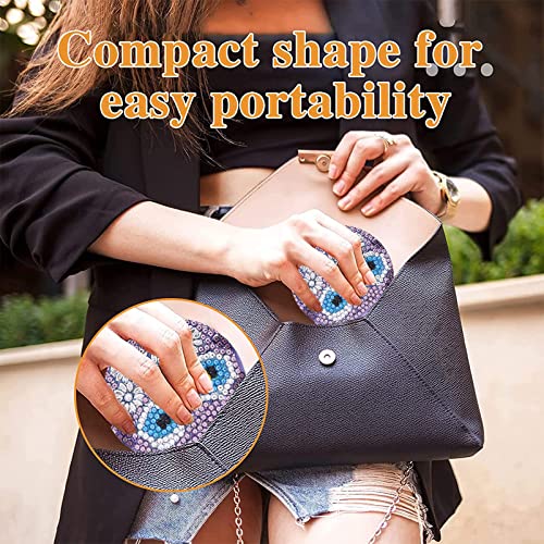 Lianhestore 4Pcs Diamond Painting Compact Mirror Diy Pocket Mirror With Mandala Diamond Painting Cover Mini Makeup Mirror,Small Compact Mirror Magnifying Folding Purse Mirror,Diy Kits For Girls #TOP5