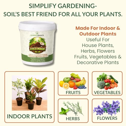 Image of COCO MAGIC Cocopeat Powder with Added Nutrients | Ready to Use Organic Growing Medium | Better Root Growth, Faster Seed Germination | Natural Coco Coir Soil Conditioner for Plants(2.5 kg)