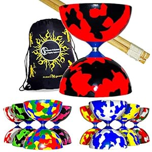 Juggle Dream JESTER Diabolos + Houten Diabolo Stokken, Diablo String & Reistas! Beginner Diabolo Set voor kinderen…