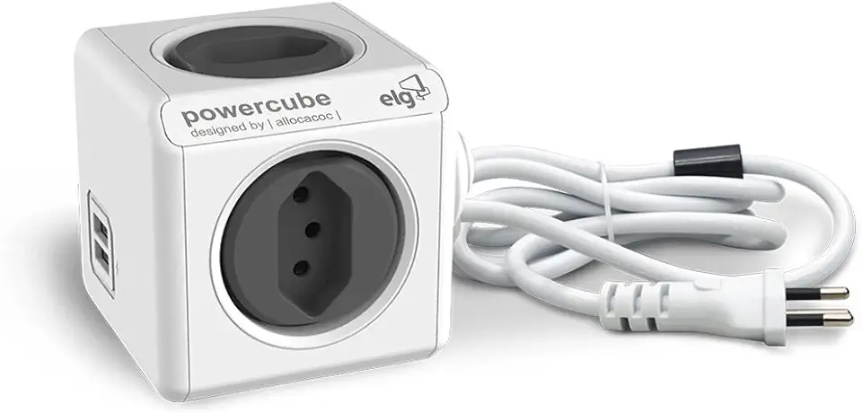 Filtro de linha 4 tomadas + 2 Usb Powercube Pwc X4u Elg