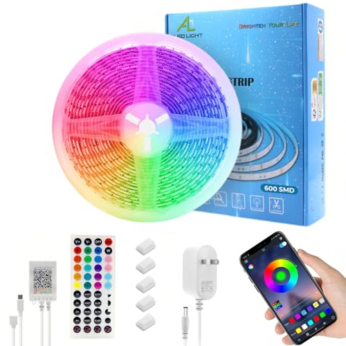 Image of Waterproof LED Strip Light 5M,60 LED /M,300 LEDs Super Bright,24V 5050 SMD Outdoor RGB Rope Light with Remote APP Control, Music Sync Color Changing for Ceilings /Home /Party /Outdoor Patio Decor