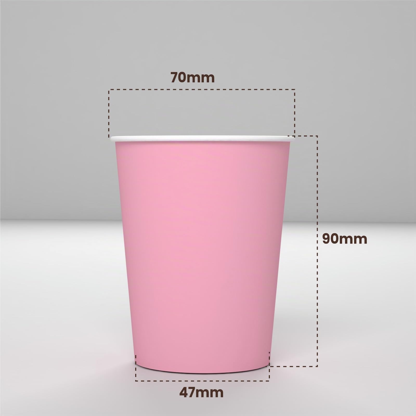 Baciato Caffè 1000 Bicchieri in Carta 200ml Ecologici Biodegradabili Monouso Made in Italy Asporto Bevande Calde Acqua Colorati ROSA - Prodotto e Confezionato in Italia