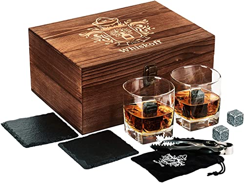 Bicchieri da Whiskey Ritorti Set da 2 – Set Regalo Pietre da Bourbon...