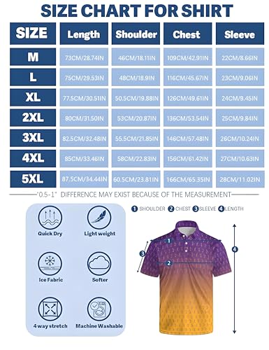 Men's Golf Shirt Quick-Dry Polo Shirt Performance Moisture Wicking Collared Tennis Shirts Athletic Shirt3