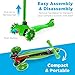 Best Choice Products Kids Mini Kick Scooter Toy w/Light-Up Wheels, Height Adjustable T-Bar, Foot Break - Green