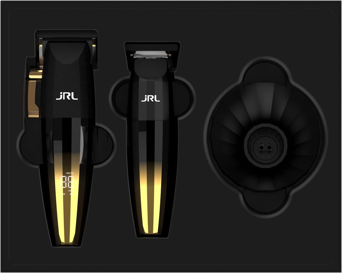 JRL FF2020 Limited Gold Collection - FF2020 Clipper & Trimmer Combo w/Cool Blade Technology for Men's Grooming - Both Rechargeable w/Stainless Steel Blades and Corrosion Proof (Gold Combo) (Unisex)