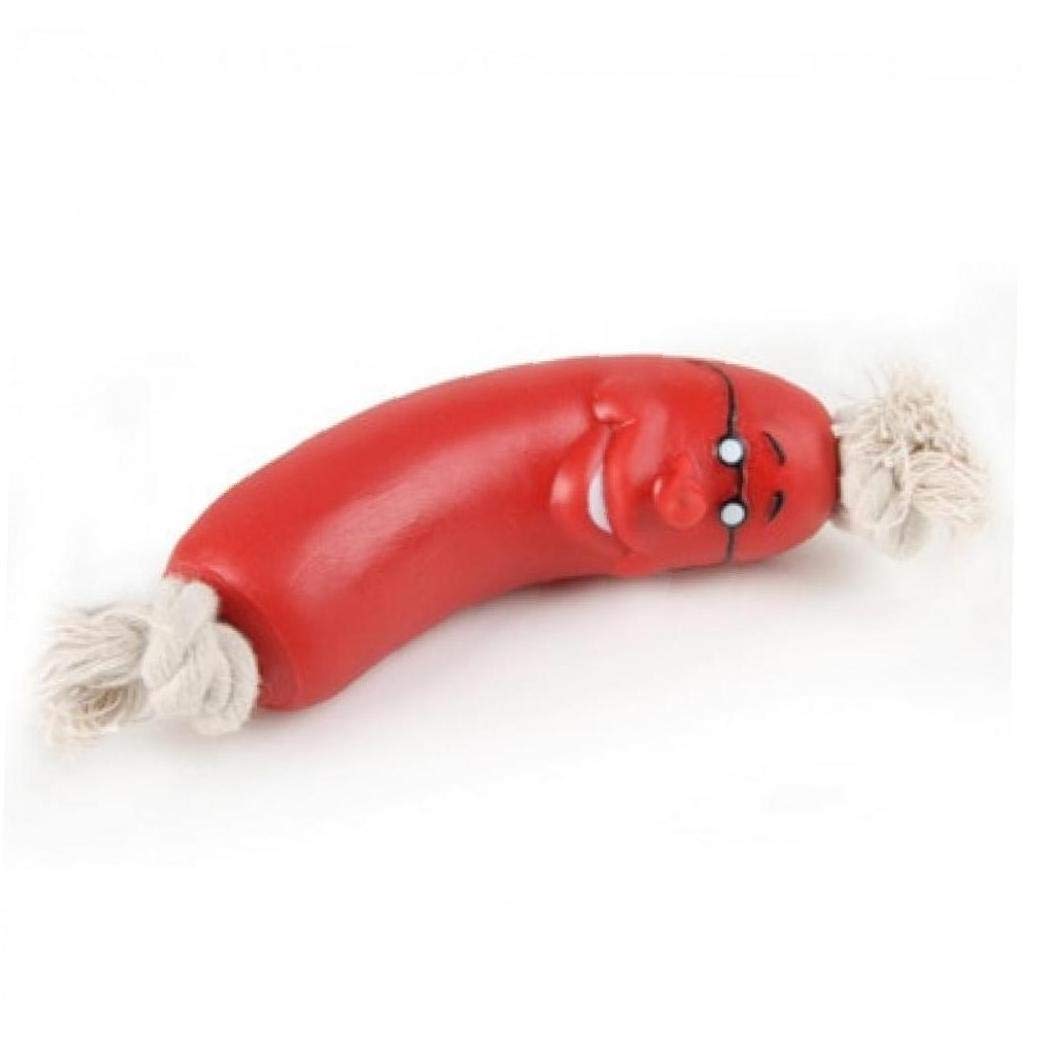 Romote 1Pc Funny Pet Dog Toys Sausage Squeaky Toys For Pets Healthy Latex Dog Toys, 22Cm