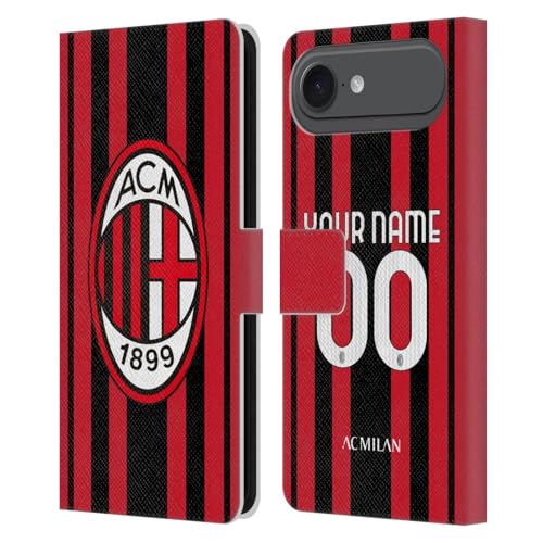 Étui cuir iPhone 17 Air AC Milan fini haut de gamme personnalisé