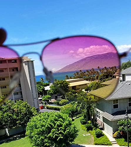 Image of OWL Classic Aviator Style Sunglasses Metal Frame Colored Lens UV 400 Unisex