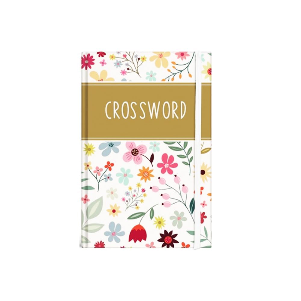 Sixstore - Juego de 2 libros de viaje de bolsillo A6, sudoku y crucigramas, tamaño 15 x 10,5 cm con banda elástica, floral