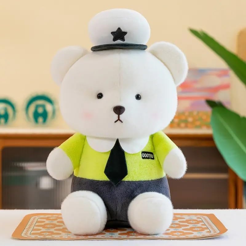 Image of 20cm Patrol Teddy Bear Soft Toy for Kids Plush Panda Toys Gift Babies Cuddly Animal Stuffed Cute Teddybear Plushie Safe & Huggable Gifts for Toddlers, Boys & Girls