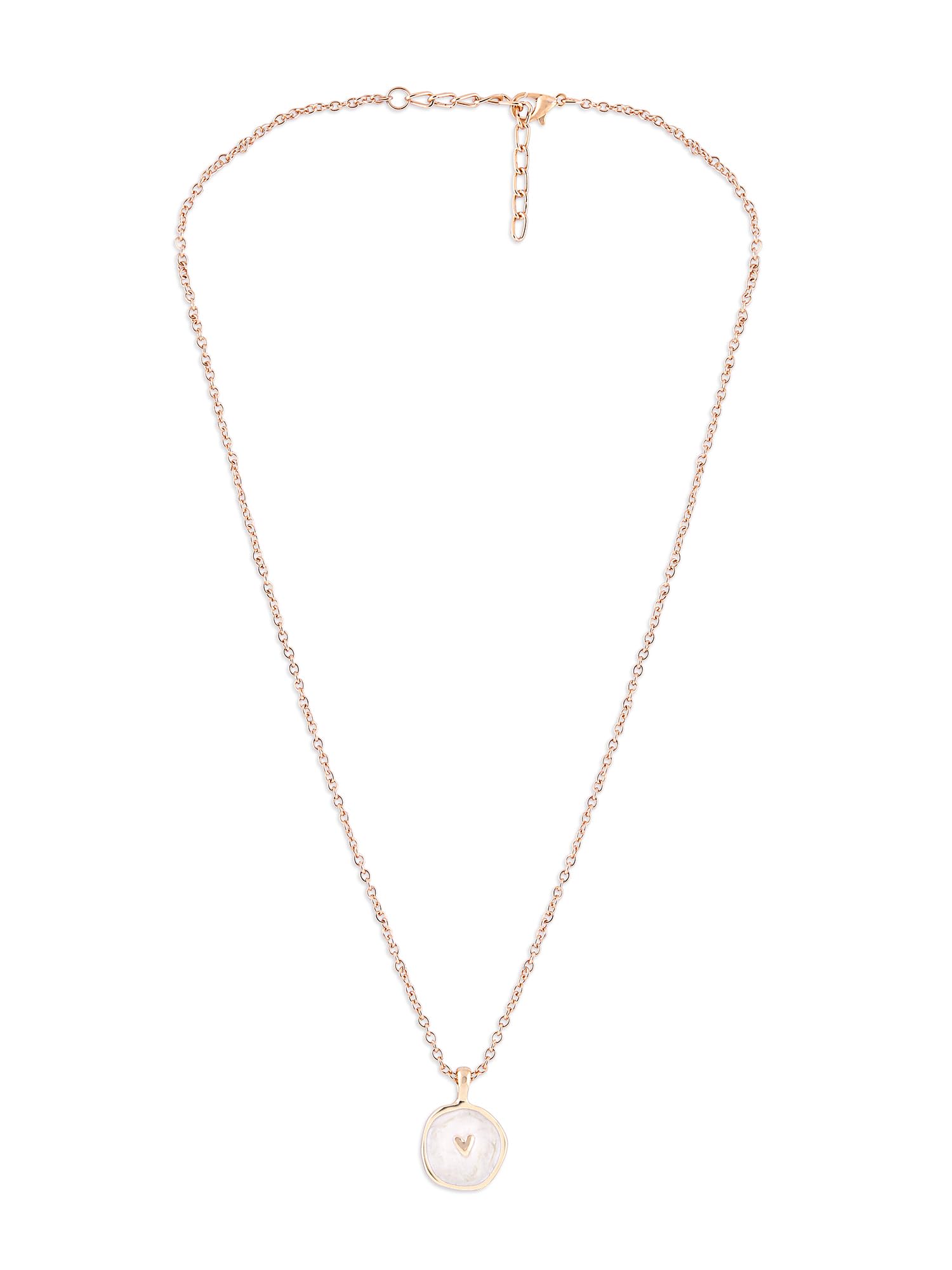 ZAVERI PEARLS White Enamel Contemporary Tiny Heart Pendant & Chain For Women-ZPFK16143 (B0C4Y24YQ3) Amazon Price History, Amazon Price Tracker
