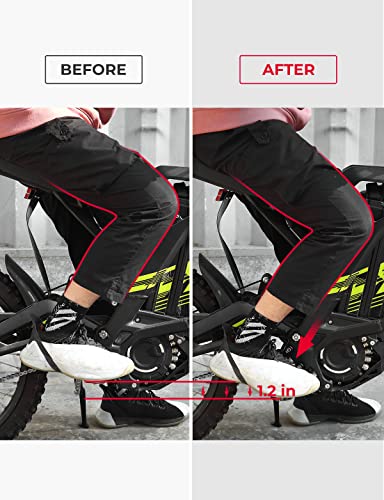 Image of KEMIMOTO Foot Peg Extension Bracket Kits Compatible with Sur-Ron Light Bee X and S X260 X160 Segway for Electric Dirt Bike Surron Foot Peg Extenders,Black