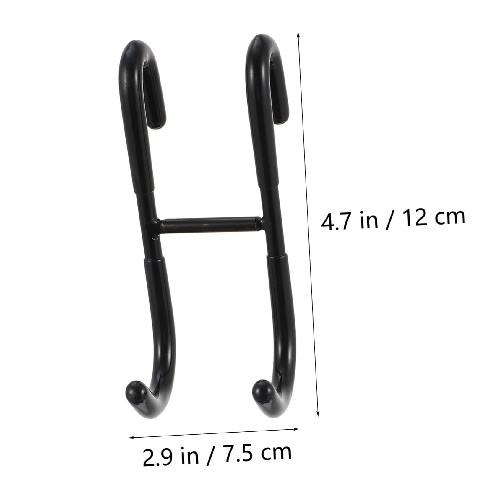 Cabilock Ganchos de Puerta de Acero Inoxidable Negro, 3 Piezas, sin Perforaciones, Diseño para Colgar Toallas y Ropa, Ahorro de Espacio, Baño y Cocina