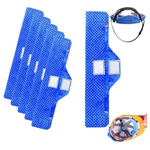 alfyng 6 PCS Cooling Hard Hat Sweatband - Reusable Snap on Sweat Band Liner, Quick Dry & Moisture Wicking Replacement Hard Safety Hat Accessories Fit Most Safety Helmets
