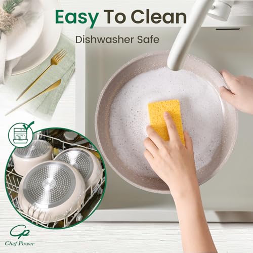 Ceramic-Nonstick-Pots-and-Pans-Set-19-Piece-with-Detachable-Handle-Induction-Dishwasher-Oven-Safe-Cookware-Set-RV-Kitchen-Set-Removable-Handle-Mocca-Taupe Ceramic Nonstick Pots and Pans Set 19 Piece with Detachable Handle Induction Dishwasher Oven Safe Cookware Set RV Kitchen Set Removable Handle Mocca Taupe